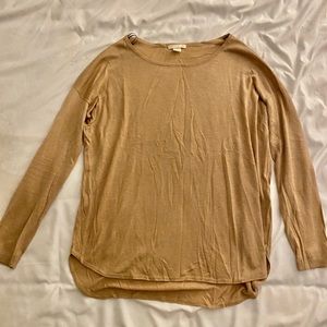 H&M Tan long sleeve knit top
